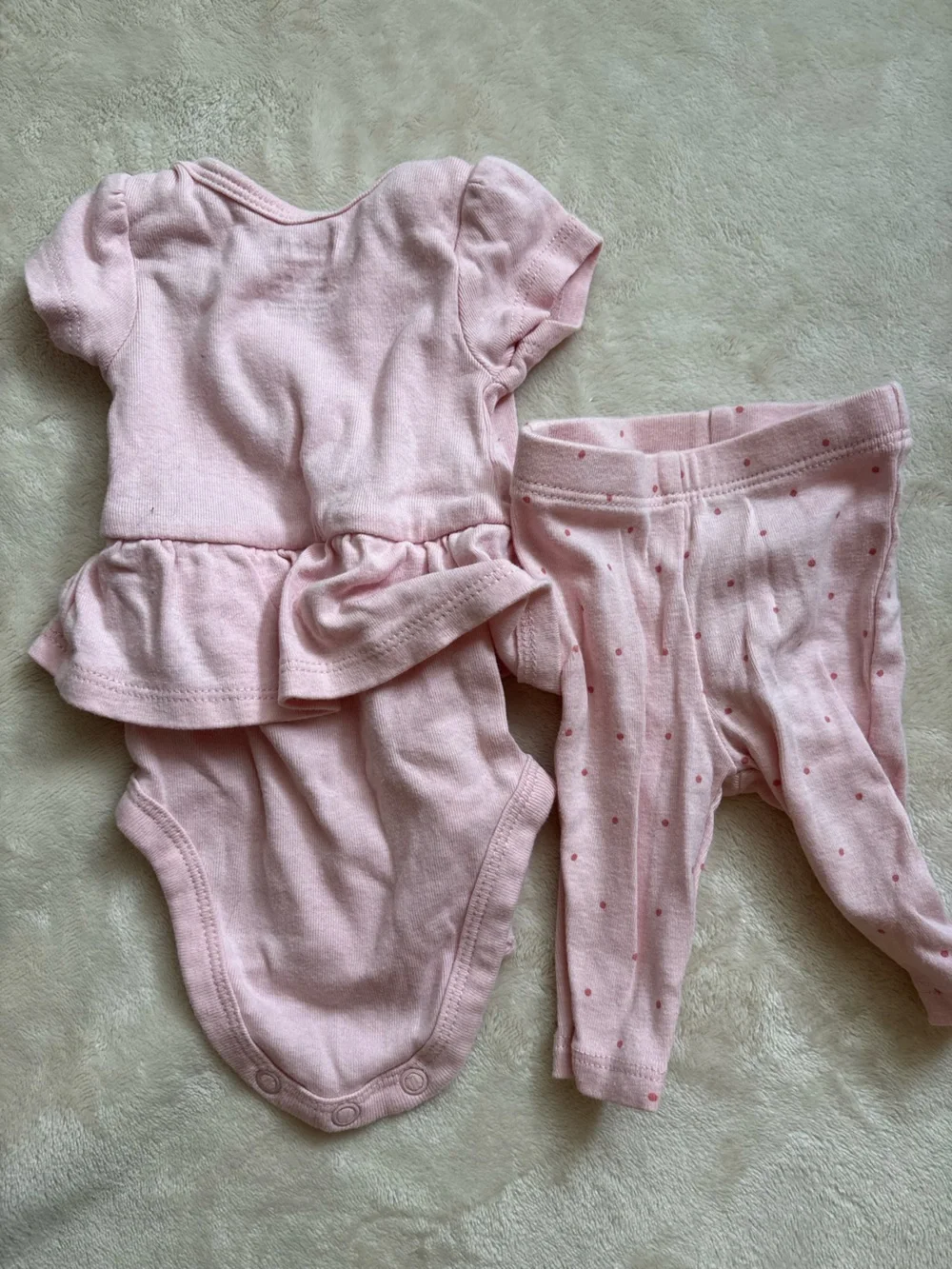 Little Sister One-Piece Bodysuit Pants - Brown & Pink 3 piece set newborn girl